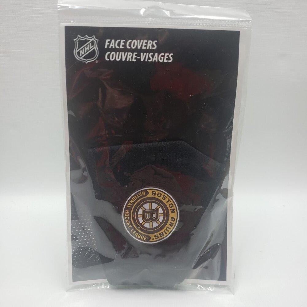 Boston Bruins NHL Team Face Covers Mustang Products Two Per Pack Unisex